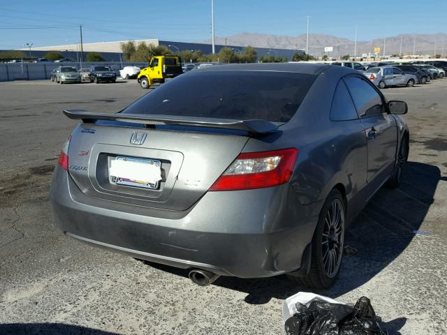 2HGFG21599H700573 - 2009 HONDA CIVIC GRAY photo 4