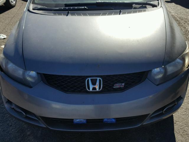 2HGFG21599H700573 - 2009 HONDA CIVIC GRAY photo 7