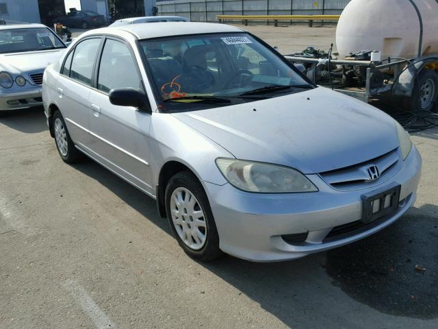 2HGES16625H518276 - 2005 HONDA CIVIC LX SILVER photo 1