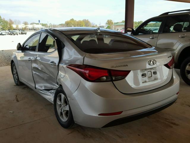 5NPDH4AE0FH630401 - 2015 HYUNDAI ELANTRA SE SILVER photo 1