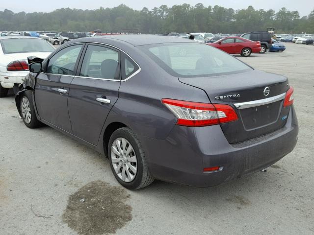 3N1AB7AP2EL657320 - 2014 NISSAN SENTRA S CHARCOAL photo 3