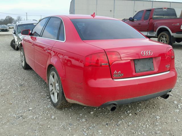 WAUDF78E47A110351 - 2007 AUDI A4 2.0T QU RED photo 3