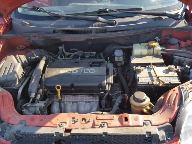 KL1TD5DE2BB116500 - 2011 CHEVROLET AVEO LS RED photo 7
