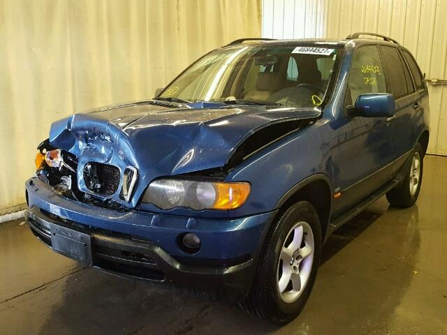 WBAFA53521LP24572 - 2001 BMW X5 3.0I BLUE photo 2