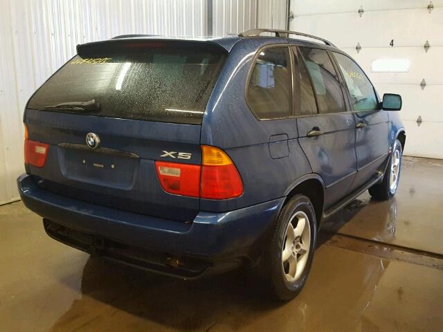 WBAFA53521LP24572 - 2001 BMW X5 3.0I BLUE photo 4