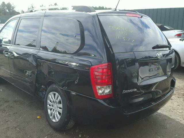 KNDMG4C72E6543576 - 2014 KIA SEDONA LX BLACK photo 9