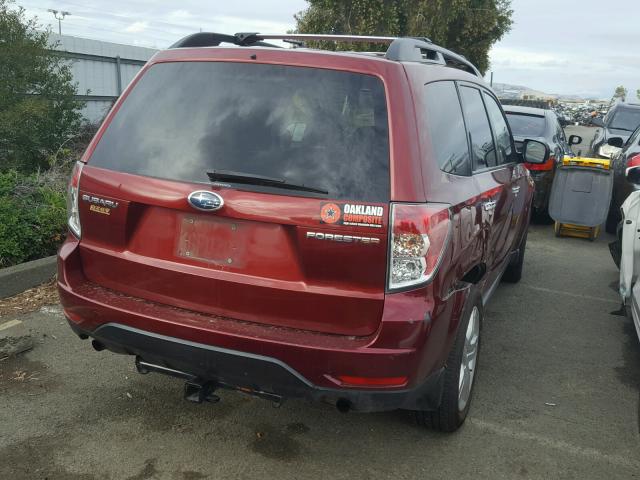 JF2SH63699G729074 - 2009 SUBARU FORESTER 2 RED photo 4