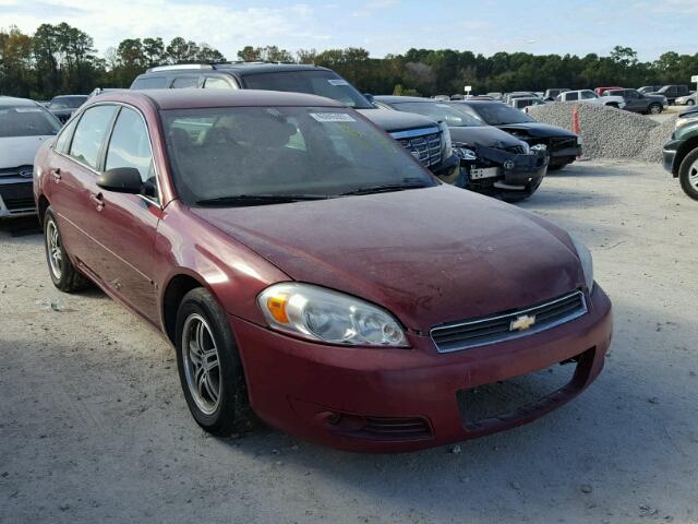 2G1WT58K679250212 - 2007 CHEVROLET IMPALA LT RED photo 1