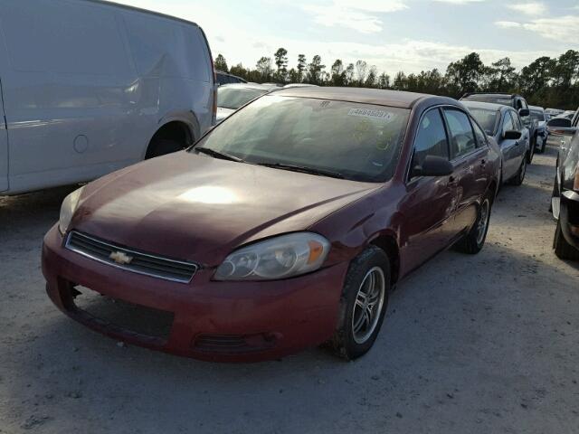 2G1WT58K679250212 - 2007 CHEVROLET IMPALA LT RED photo 2