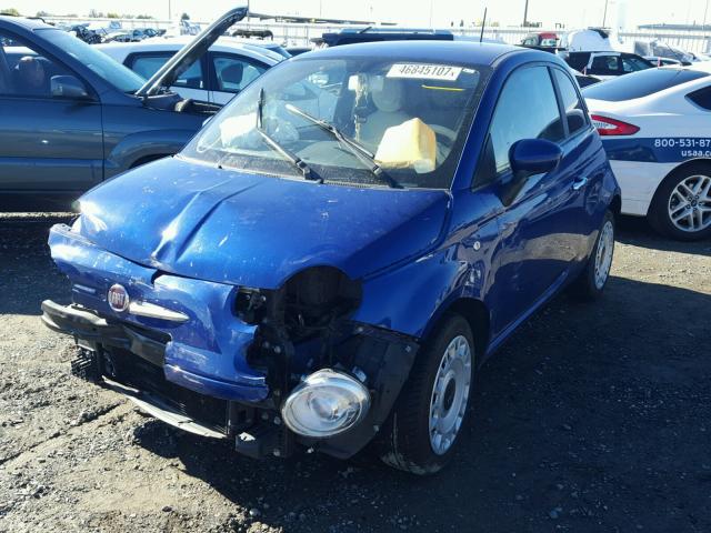 3C3CFFAR6DT541613 - 2013 FIAT 500 POP BLUE photo 2