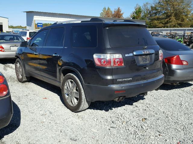 1GKLRNED9AJ182700 - 2010 GMC ACADIA SLT BLACK photo 3