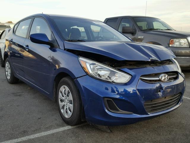 KMHCT5AE8GU277893 - 2016 HYUNDAI ACCENT SE BLUE photo 1