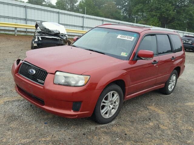 JF1SG66618H733096 - 2008 SUBARU FORESTER S RED photo 2