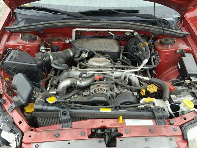 JF1SG66618H733096 - 2008 SUBARU FORESTER S RED photo 7