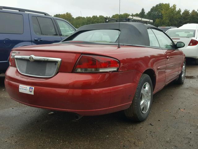 1C3EL45XX5N666517 - 2005 CHRYSLER SEBRING RED photo 4