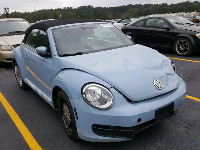 3VW5P7AT7EM805756 - 2014 VOLKSWAGEN BEETLE BLUE photo 1