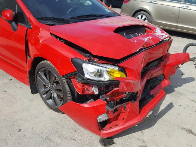 JF1VA1F68H9813135 - 2017 SUBARU WRX PREMIU RED photo 9