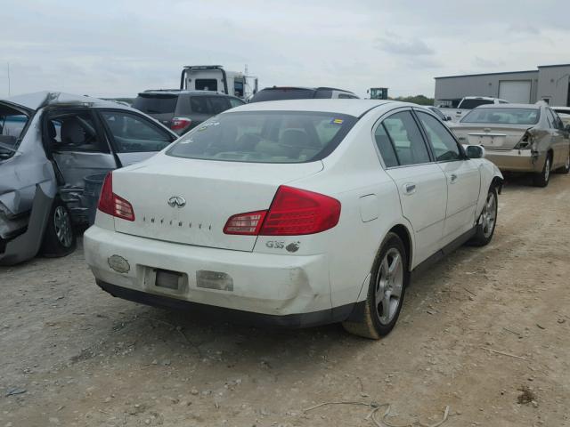 JNKCV51E34M109524 - 2004 INFINITI G35 WHITE photo 4