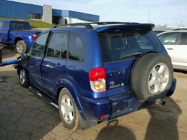 JTEHH20V720140662 - 2002 TOYOTA RAV4 BLUE photo 3