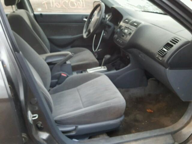 2HGES26784H613115 - 2004 HONDA CIVIC EX GRAY photo 5