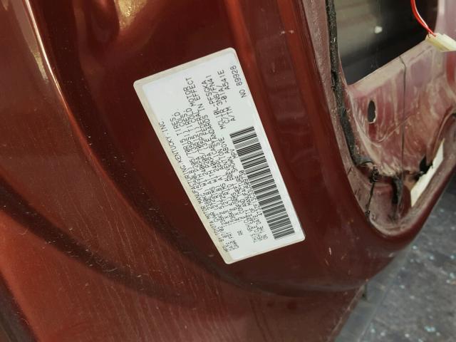 4T3ZF13C33U509730 - 2003 TOYOTA SIENNA RED photo 10