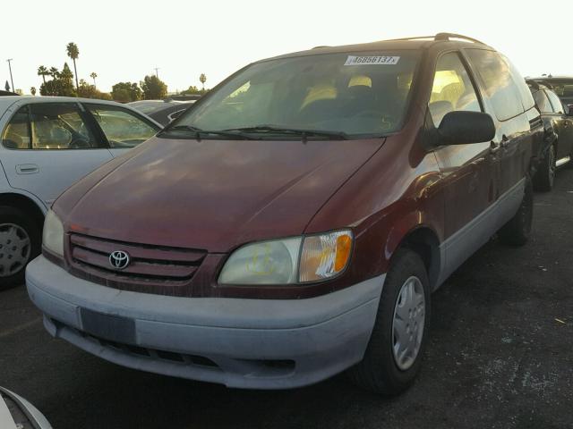 4T3ZF13C33U509730 - 2003 TOYOTA SIENNA RED photo 2