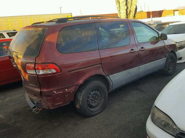 4T3ZF13C33U509730 - 2003 TOYOTA SIENNA RED photo 4