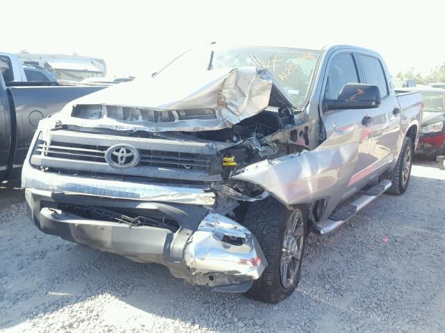 5TFEM5F19EX080260 - 2014 TOYOTA TUNDRA CRE SILVER photo 2