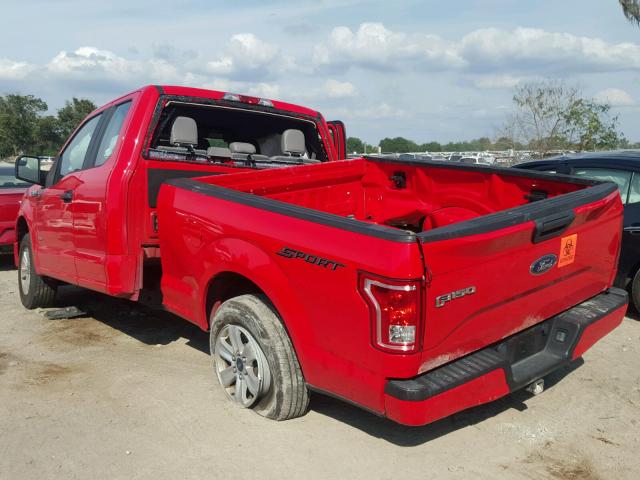 1FTEX1CPXFFD00926 - 2015 FORD F150 SUPER RED photo 3