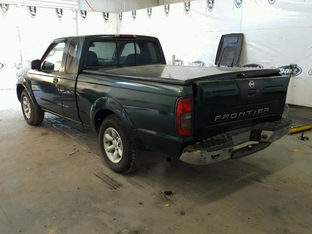 1N6DD26S82C343244 - 2002 NISSAN FRONTIER K GREEN photo 3