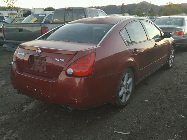 1N4BA41E54C819202 - 2004 NISSAN MAXIMA SE BURGUNDY photo 4