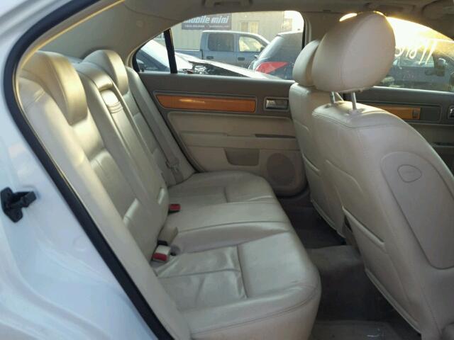 3LNHM28T97R630140 - 2007 LINCOLN MKZ თეთრი ფოტო 6