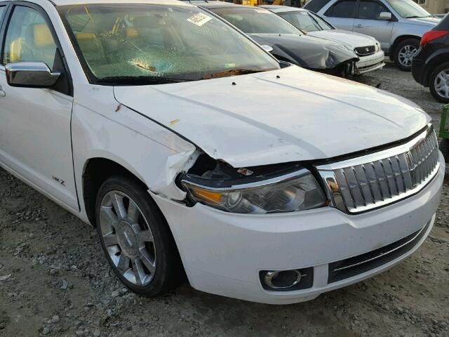 3LNHM28T97R630140 - 2007 LINCOLN MKZ WHITE photo 9