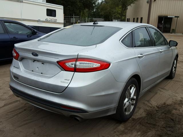 3FA6P0HR0DR166653 - 2013 FORD FUSION SE SILVER photo 4