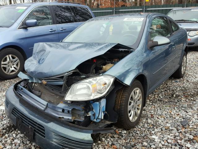 1G1AD1F5XA7207529 - 2010 CHEVROLET COBALT 1LT SILVER photo 2