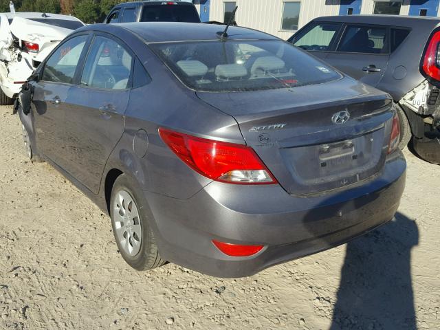 KMHCT4AE3FU855603 - 2015 HYUNDAI ACCENT GLS CHARCOAL photo 3