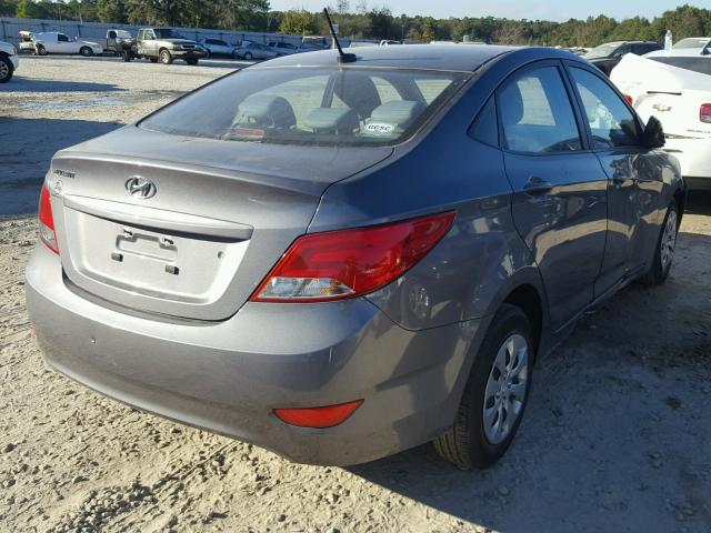 KMHCT4AE3FU855603 - 2015 HYUNDAI ACCENT GLS CHARCOAL photo 4