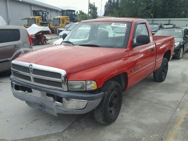 1B7HC16X91S321884 - 2001 DODGE RAM 1500 RED photo 2