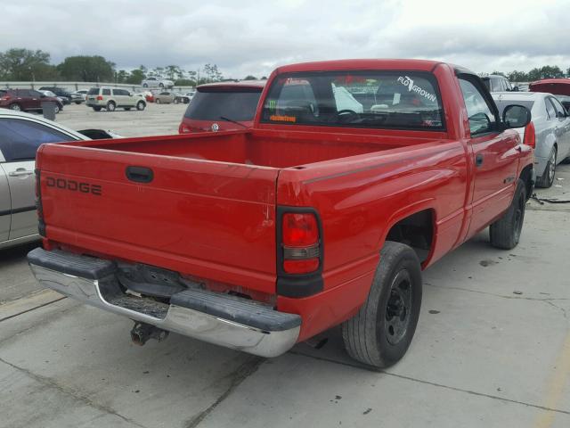 1B7HC16X91S321884 - 2001 DODGE RAM 1500 RED photo 4