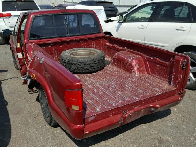 1GCCS144XT8183536 - 1996 CHEVROLET S TRUCK S1 MAROON photo 3