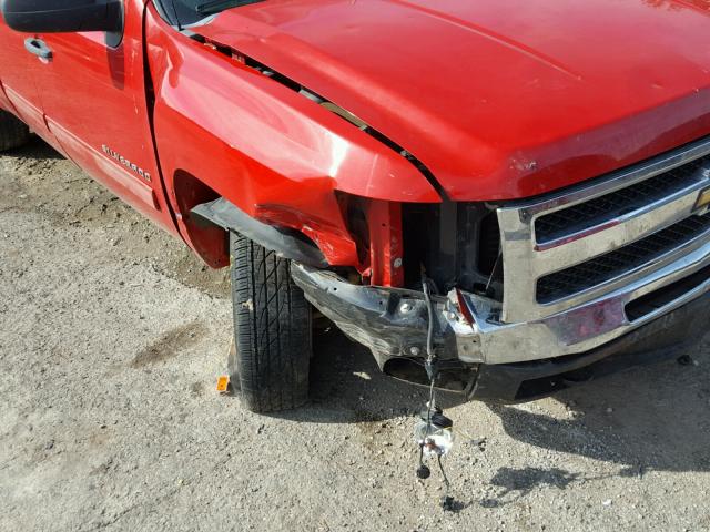 1GCSKSE38AZ294925 - 2010 CHEVROLET SILVERADO RED photo 9