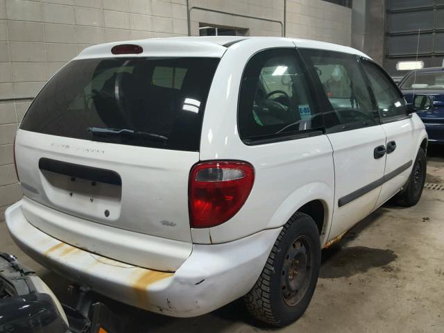 1D4GP25E25B385425 - 2005 DODGE CARAVAN WHITE photo 4