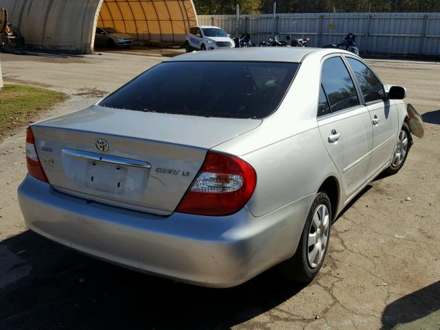 4T1BE32K04U346781 - 2004 TOYOTA CAMRY LE SILVER photo 4