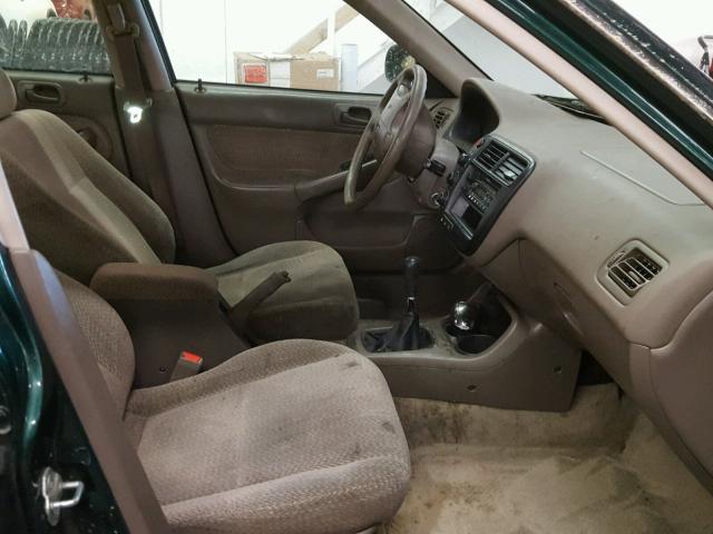 2HGEJ8542YH522277 - 2000 HONDA CIVIC EX 绿色 照片 5