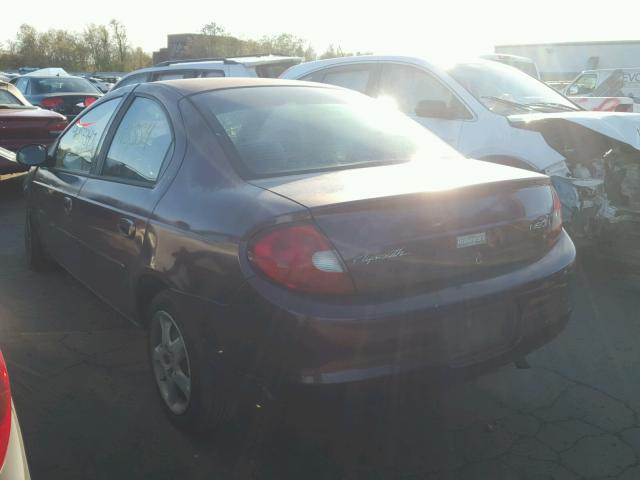 1P3ES46C7YD575452 - 2000 PLYMOUTH NEON BASE 紫色 照片 3