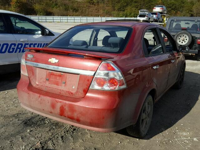 KL1TG56678B004443 - 2008 CHEVROLET AVEO LT MAROON photo 4