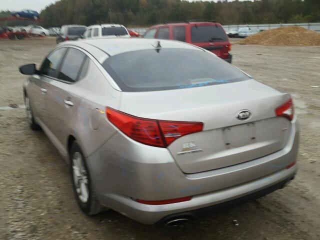 KNAGM4A79D5384226 - 2013 KIA OPTIMA LX SILVER photo 3