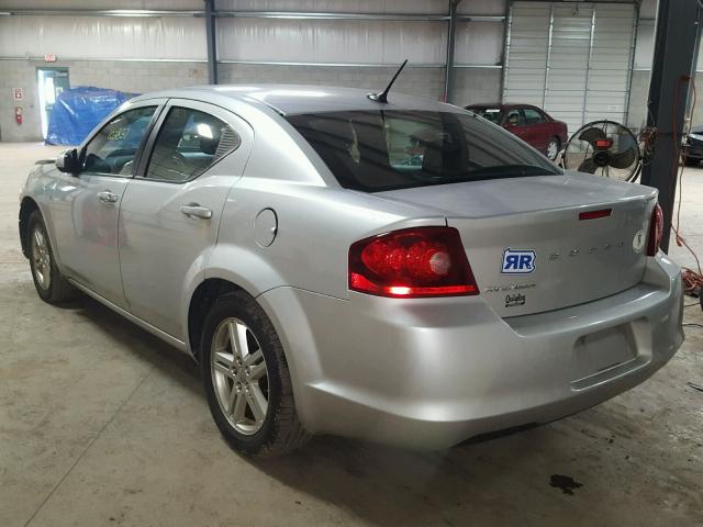 1B3BD1FB2BN537066 - 2011 DODGE AVENGER MA SILVER photo 3