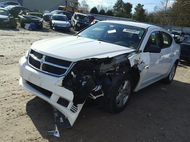 1B3LC56K28N232982 - 2008 DODGE AVENGER SX WHITE photo 2