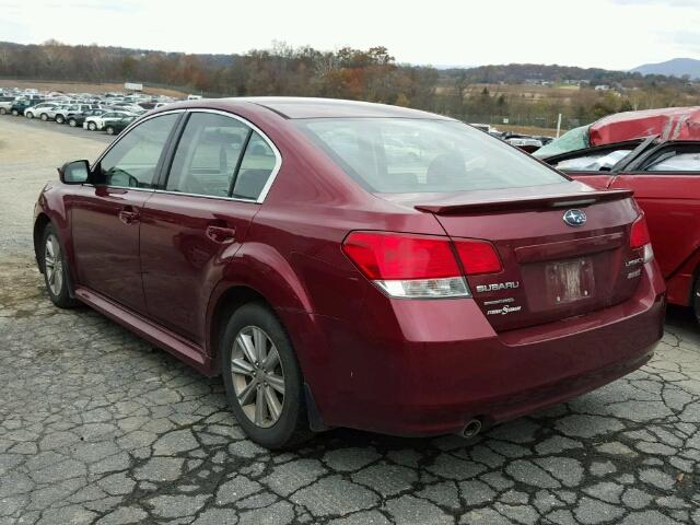 4S3BMBG60A3228793 - 2010 SUBARU LEGACY 2.5 MAROON photo 3